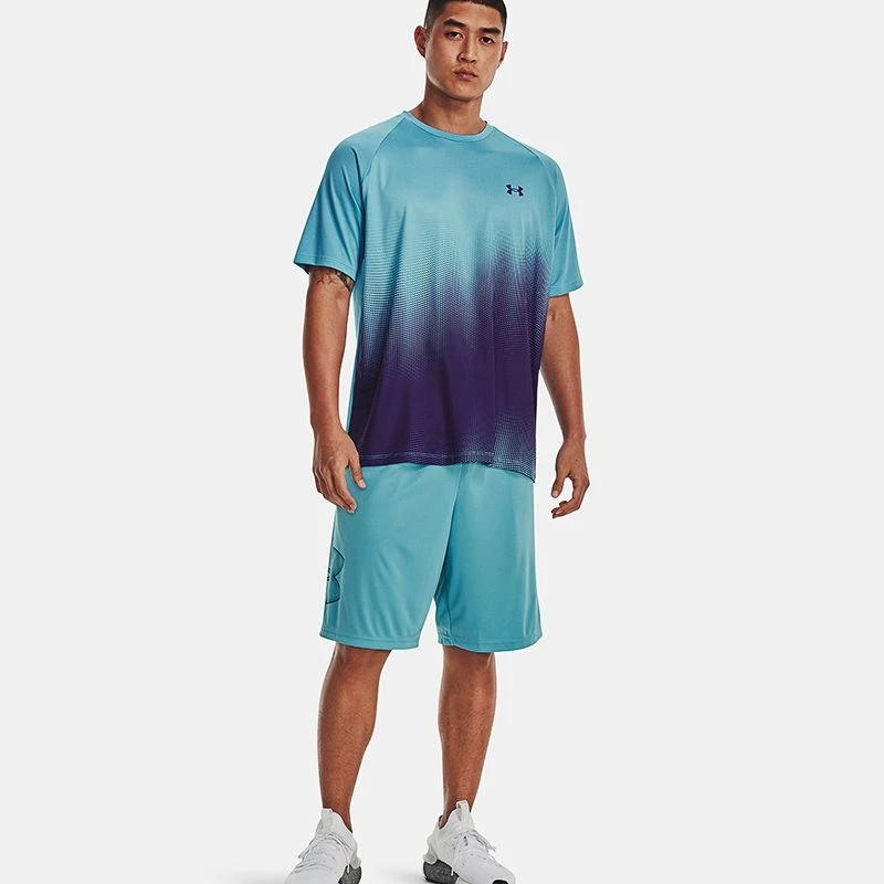 Under Armour Men's UA Tech™ Fade T-Shirt Glacier Blue / Sonar Blue - Tall 5 Under Armour Men's UA Tech™ Fade T-Shirt Glacier Blue / Sonar Blue - Tall - Image 3