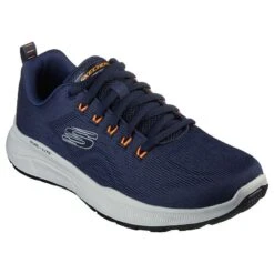 Skechers Men's Relaxed Fit: Equalizer 5.0 Navy / Orange -Sport Style Shop 232519 nvor large
