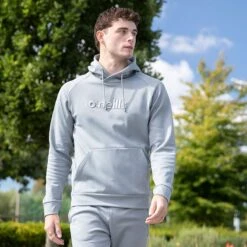 Men's Niall Overhead Fleece Hoodie Grey