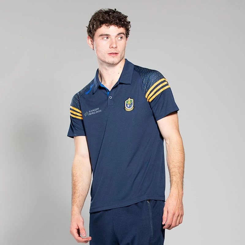 Roscommon GAA Men's Harlem Polo Shirt Marine / Royal / Amber 4 Roscommon GAA Men's Harlem Polo Shirt Marine / Royal / Amber - Image 2