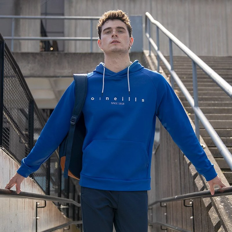 Men's Nathan Technical Fleece Overhead Hoodie Royal / Silver 3 Men's Nathan Technical Fleece Overhead Hoodie Royal / Silver