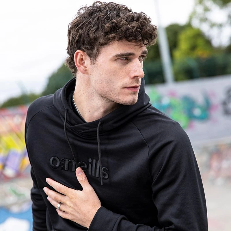 Men's Niall Overhead Fleece Hoodie Black 3 Men's Niall Overhead Fleece Hoodie Black
