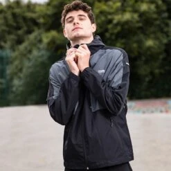 Men’s Rio Hooded Rain Jacket Black / Grey / White 10 Men’s Rio Hooded Rain Jacket Black / Grey / White -Sport Style Shop 4t5a8460