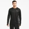 Puma Men's Favourite Long Sleeve Running T-Shirt Black -Sport Style Shop 520210 01 mod01