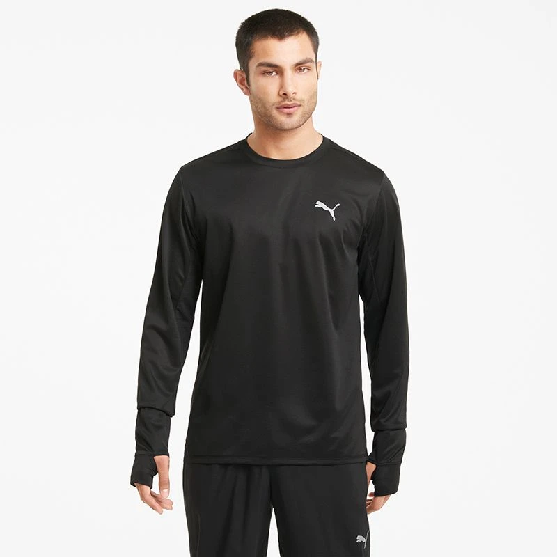 Puma Men's Favourite Long Sleeve Running T-Shirt Black 3 Puma Men's Favourite Long Sleeve Running T-Shirt Black