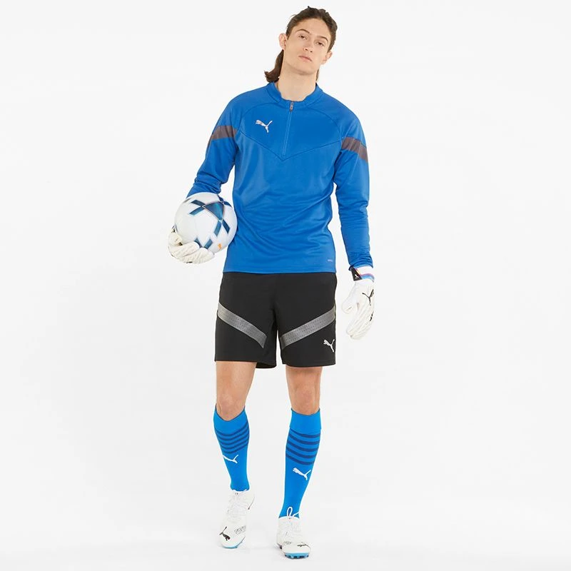 Puma Men's TeamFINAL Training Quarter Zip Top Electric Blue Lemonade / Smoked Pearl / Silver 5 Puma Men's TeamFINAL Training Quarter Zip Top Electric Blue Lemonade / Smoked Pearl / Silver - Image 3