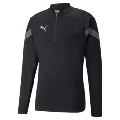 Puma Men's TeamFINAL Training Quarter Zip Top Black / Smoked Pearl / Silver