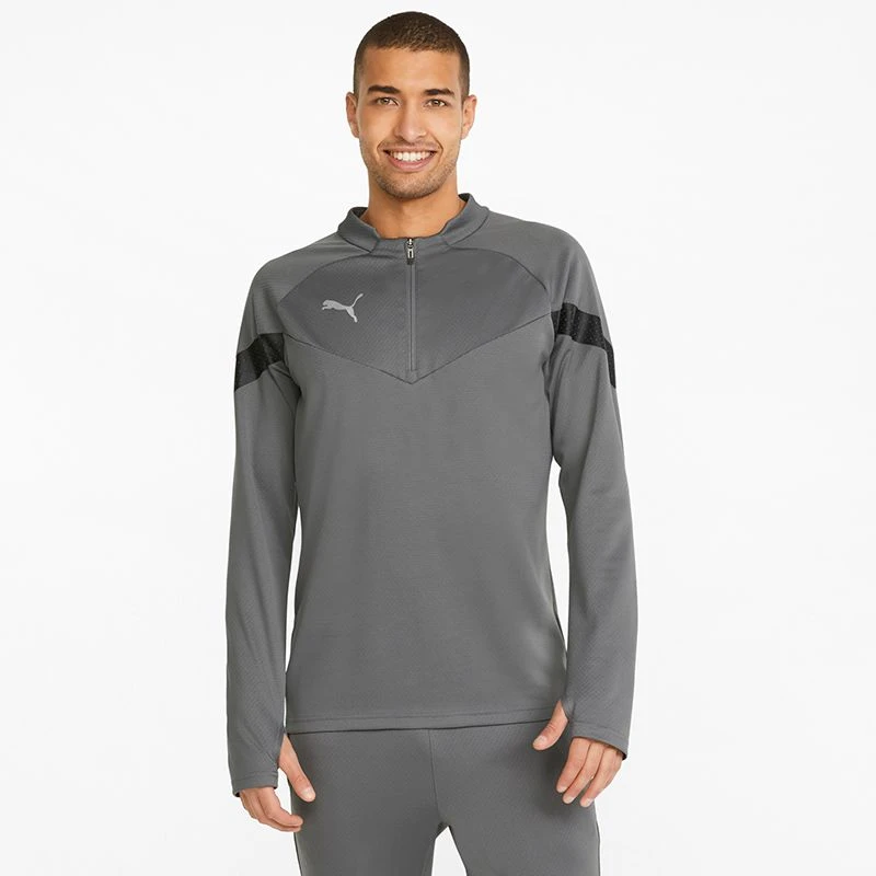 Puma Men's Training 1/4 Zip Top Smoked Pearl / Black / Silver 5 Puma Men's Training 1/4 Zip Top Smoked Pearl / Black / Silver - Image 3