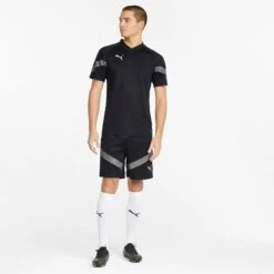 Puma Men's TeamFINAL Training Jersey Black / Smoked Pearl / Silver -Sport Style Shop 657379 03 mod03