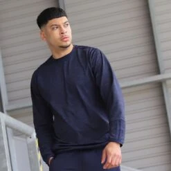 Men's Loxton Brushed Crew Neck Top Marine