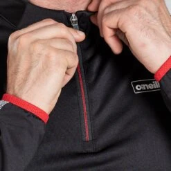 Men's Cody Brushed Half Zip Top Black / Red / Black -Sport Style Shop am3a0106 1