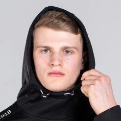 Men's Zack Fleece Pullover Hoodie Black / Dark Grey / Silver -Sport Style Shop am3a0275