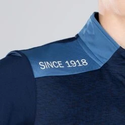 Men's Zack Brushed Half Zip Top Marine / Blue -Sport Style Shop am3a0334