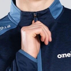 Men's Zack Brushed Half Zip Top Marine / Blue -Sport Style Shop am3a0336