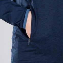 Men's Zack Brushed Half Zip Top Marine / Blue -Sport Style Shop am3a0337