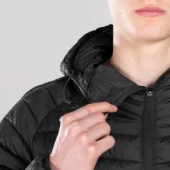Men's Peru Hooded Padded Jacket Black -Sport Style Shop am3a0362