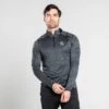 Men's Pluto Half Zip Midlayer Black / Silver -Sport Style Shop am3a3732