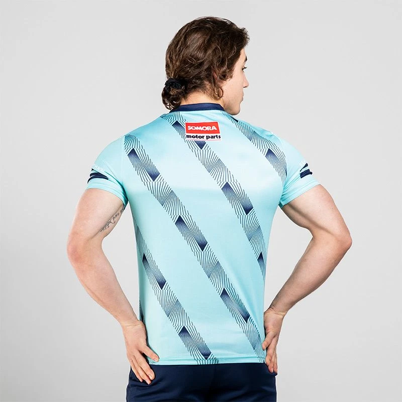 Wicklow GAA Hurling Player Fit Short Sleeve Training Top Green / Marine 4 Wicklow GAA Hurling Player Fit Short Sleeve Training Top Green / Marine - Image 2