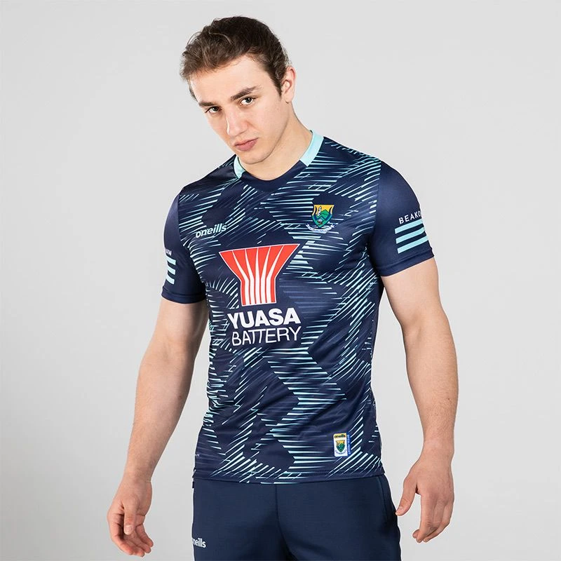 Wicklow GAA Hurling Player Fit Short Sleeve Training Top Marine / Green 3 Wicklow GAA Hurling Player Fit Short Sleeve Training Top Marine / Green