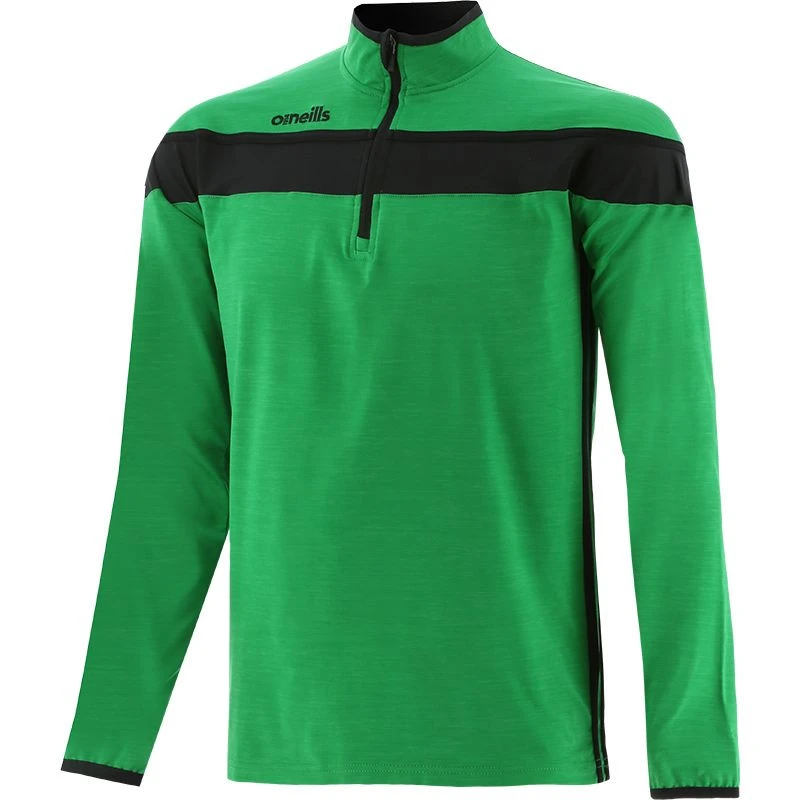 Men's Auckland Brushed Half Zip Top Green / Black 3 Men's Auckland Brushed Half Zip Top Green / Black
