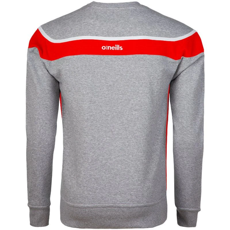 Men's Auckland Fleece Crew Neck Sweatshirt Grey / Red / White 4 Men's Auckland Fleece Crew Neck Sweatshirt Grey / Red / White - Image 2