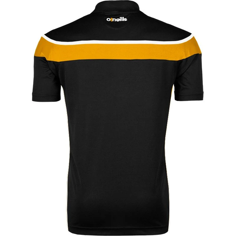 Men's Auckland Polo Shirt Black / Amber / White 4 Men's Auckland Polo Shirt Black / Amber / White - Image 2
