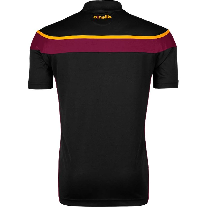 Men's Auckland Polo Shirt Black / Maroon / Amber 4 Men's Auckland Polo Shirt Black / Maroon / Amber - Image 2