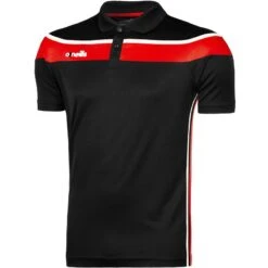 Men's Auckland Polo Shirt Black / Red / White