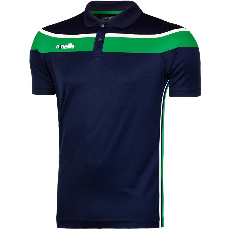Men's Auckland Polo Shirt Marine / Green / White 3 Men's Auckland Polo Shirt Marine / Green / White