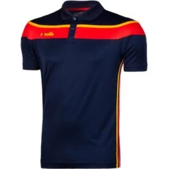 Men's Auckland Polo Shirt Marine / Red / Amber