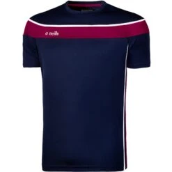 Men's Auckland T-Shirt Marine / Maroon / White