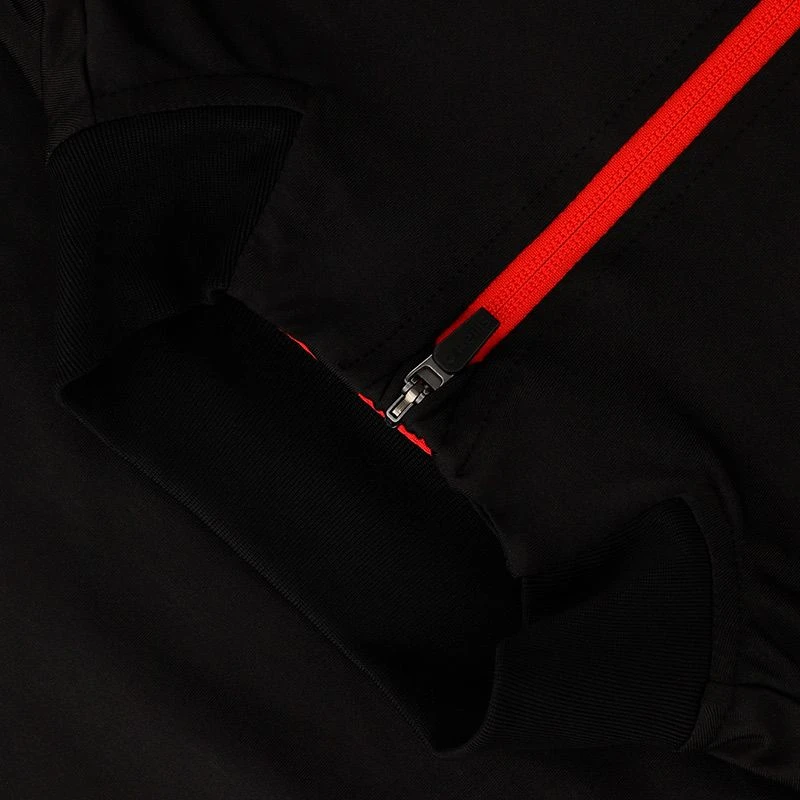 Men's Cathal Brushed Half Zip Top Black / Red 6 Men's Cathal Brushed Half Zip Top Black / Red - Image 4