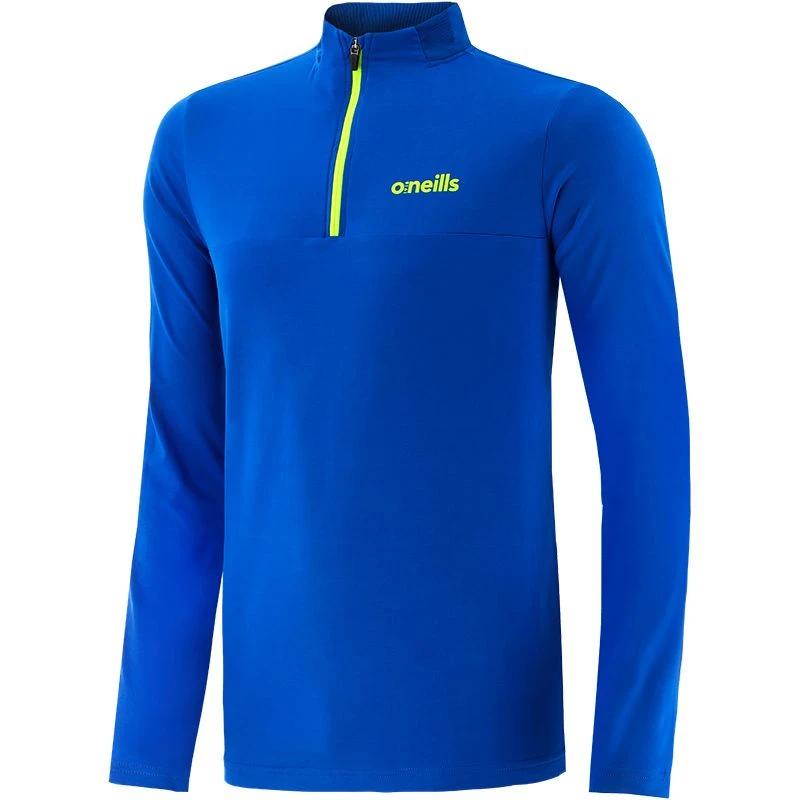 Men's Cathal Brushed Half Zip Top Royal / Yellow 3 Men's Cathal Brushed Half Zip Top Royal / Yellow