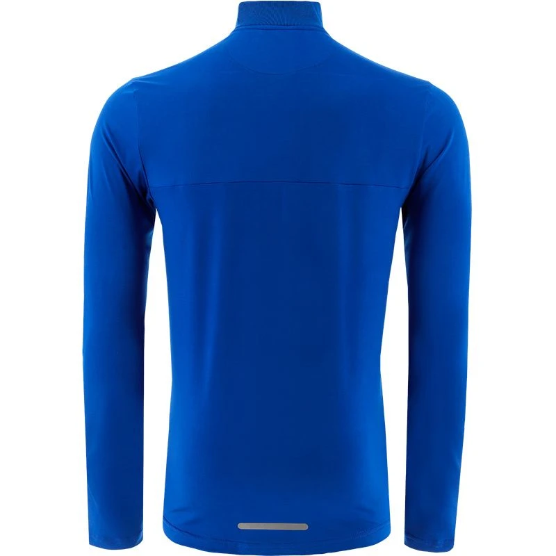 Men's Cathal Brushed Half Zip Top Royal / Yellow 4 Men's Cathal Brushed Half Zip Top Royal / Yellow - Image 2