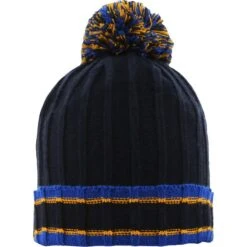 Longford GAA Kids' Darcy Bobble Hat Marine / Royal / Amber -Sport Style Shop darcy 083 bobble hat mne roy amb p2 5
