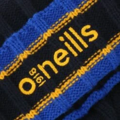 Longford GAA Kids' Darcy Bobble Hat Marine / Royal / Amber -Sport Style Shop darcy 083 bobble hat mne roy amb p3 5