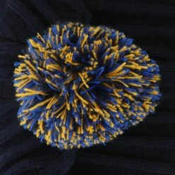 Longford GAA Kids' Darcy Bobble Hat Marine / Royal / Amber -Sport Style Shop darcy 083 bobble hat mne roy amb p4 5
