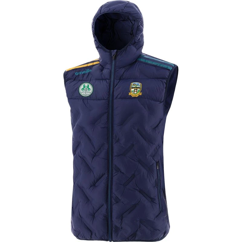 Meath GAA Men's Dolmen Hooded Padded Gilet Marine / Green / Amber 3 Meath GAA Men's Dolmen Hooded Padded Gilet Marine / Green / Amber
