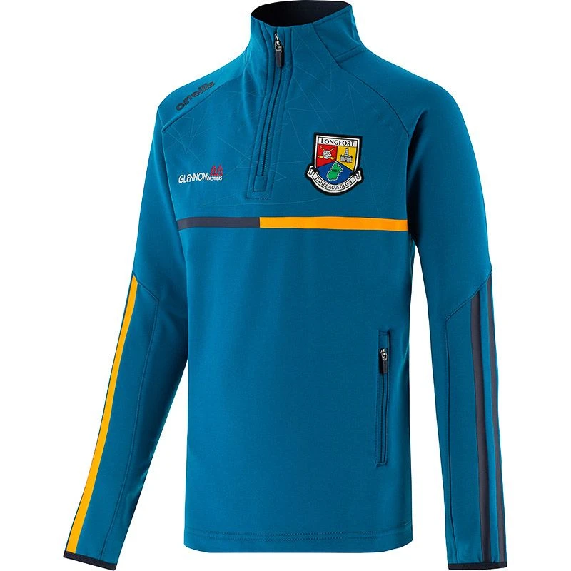 Longford GAA Kids' Dolmen Brushed Half Zip Top Blue / Marine / Amber 3 Longford GAA Kids' Dolmen Brushed Half Zip Top Blue / Marine / Amber