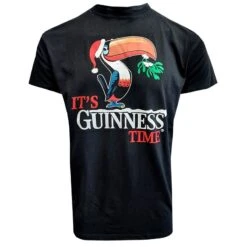 Guinness Men's Christmas Toucan T-Shirt Black