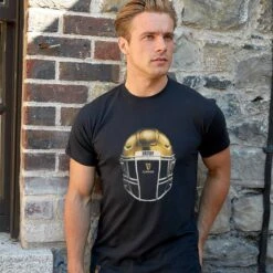 Guinness Men's Notre Dame Helmet T-Shirt Black -Sport Style Shop gnd1000 6