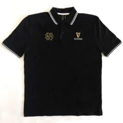 Guinness Men's Notre Dame Cotton Polo Black -Sport Style Shop gnd2000 1