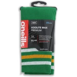 Koolite Max Premium Sports Socks Bars Green / White / Amber -Sport Style Shop koolite max premium socks grn wht amb 3