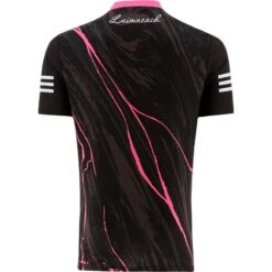 Limerick GAA Short Sleeve Training Top Black / Dark Grey -Sport Style Shop limerick training jersey blk pink 3s p2