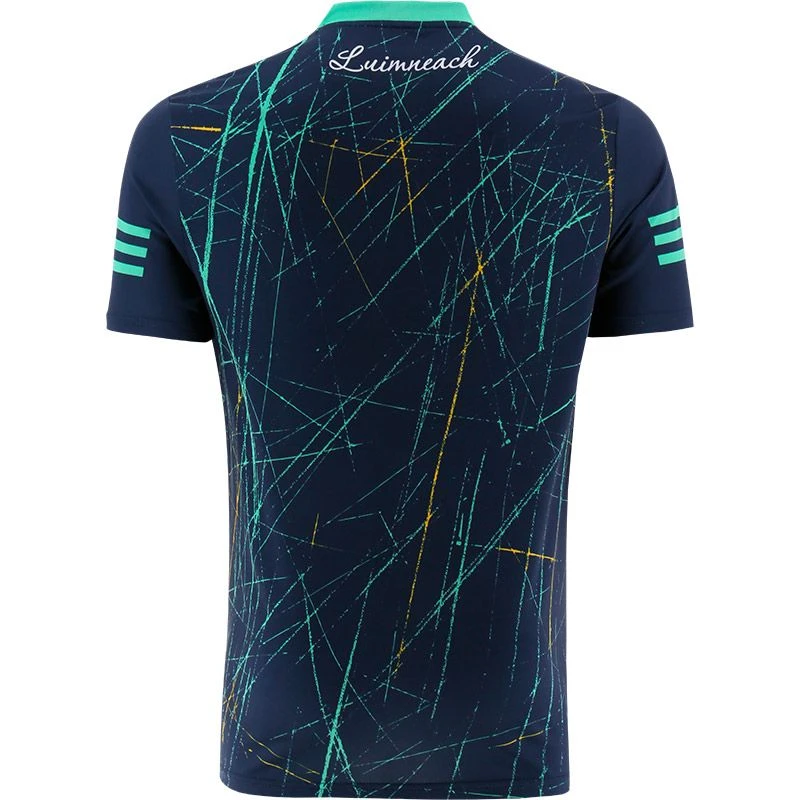 Limerick GAA Player Fit Short Sleeve Training Top Marine / Green 4 Limerick GAA Player Fit Short Sleeve Training Top Marine / Green - Image 2