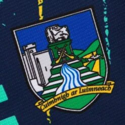 Limerick GAA Kids' Training Shorts Marine -Sport Style Shop limerick training shorts mne blu yel p4