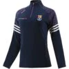Longford GAA Women's Harlem Brushed Half Zip Top Marine / Pink / White -Sport Style Shop longford harlem 184 hz brush top pockets mar pink wht 1