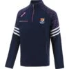 Longford GAA Kids' Harlem Brushed Half Zip Top Marine / Pink / White -Sport Style Shop longford harlem 184 hz brush top pockets mar pink wht kids 1