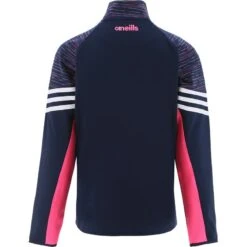 Longford GAA Kids' Harlem Brushed Half Zip Top Marine / Pink / White -Sport Style Shop longford harlem 184 hz brush top pockets mar pink wht kids 2