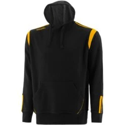 Men's Loxton Hooded Top Black / Amber -Sport Style Shop loxton 011 flc hoodie 2s blk amb 1